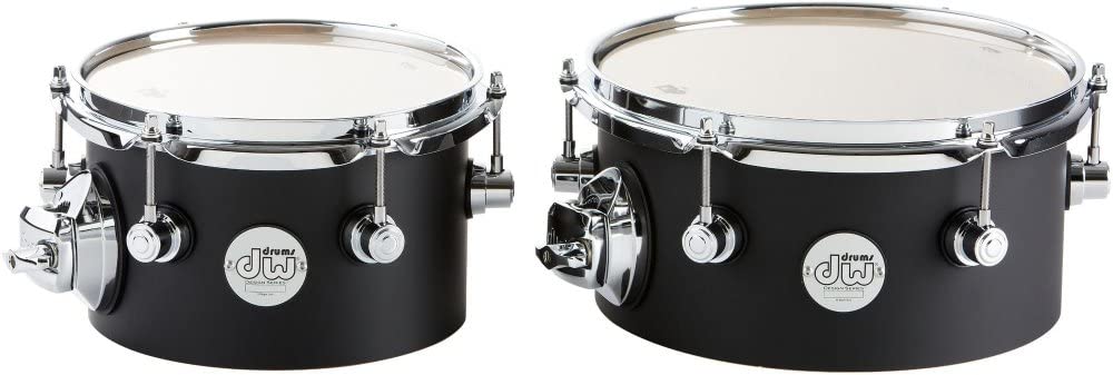 B0148NTB36 DW Design Series Concert Tom Set with Mount 8/10 Inch Black Satin