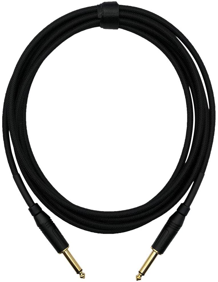 B0864Y4HS4 Covenant Cables [CC] TechFlex PRO Series Black Amphenol 1/4" TS Guitar Instrument Cable (15 FT - ST/ST)