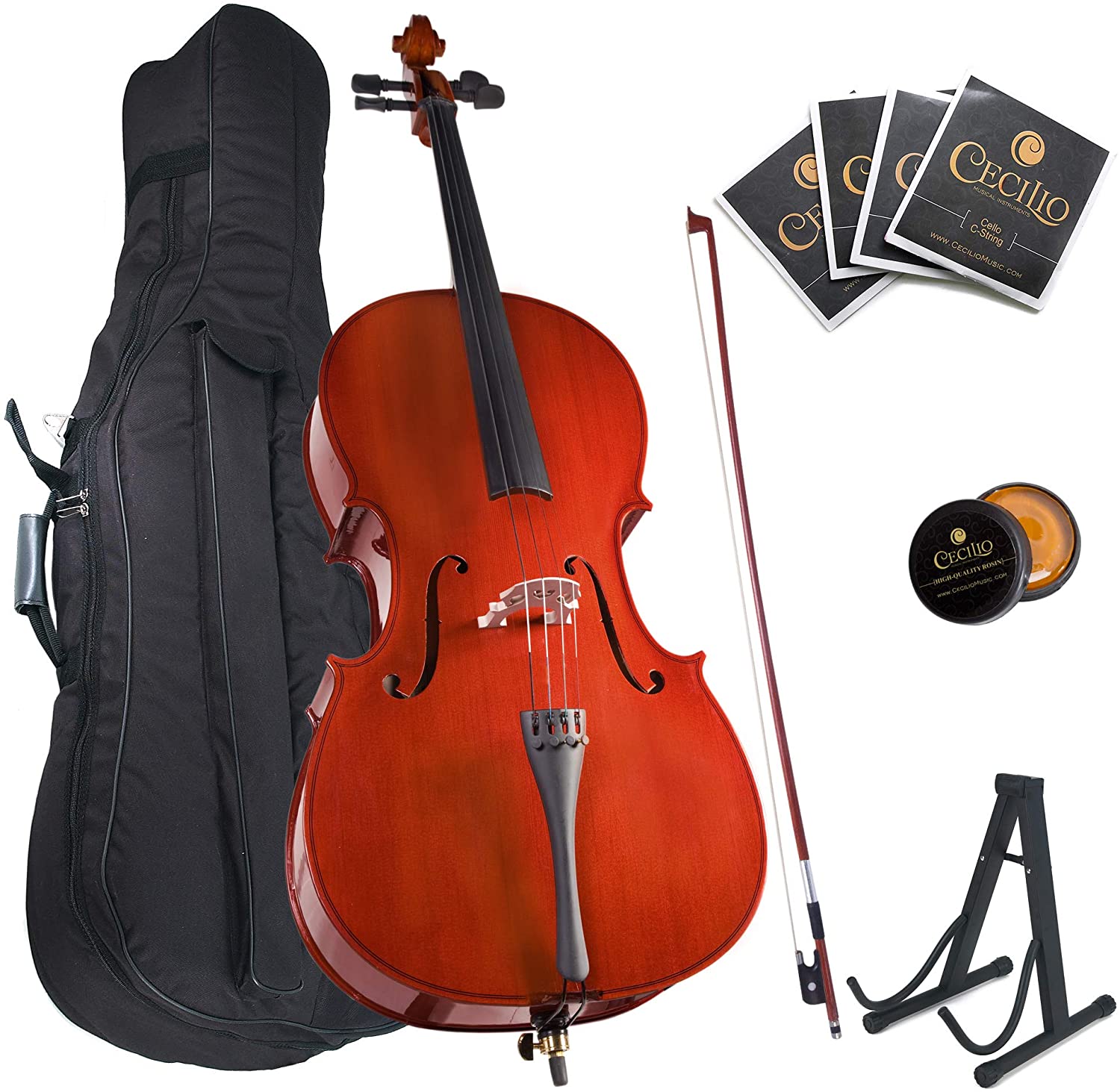 B007NG3V64 Cecilio 3/4 CCO-100 Student Cello Outfit in Natural Varnish