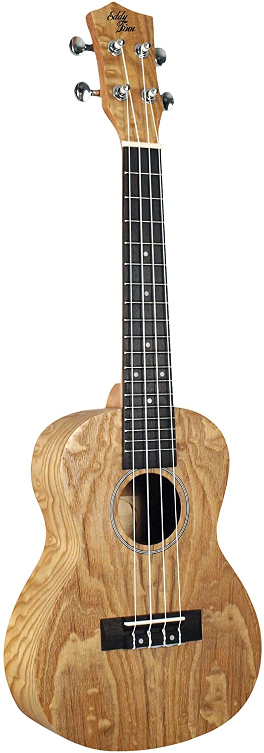 B078GMWCZ1 Eddy Finn EF-ASH-N Quilted Ash Ukulele Concert, Quilted Natural