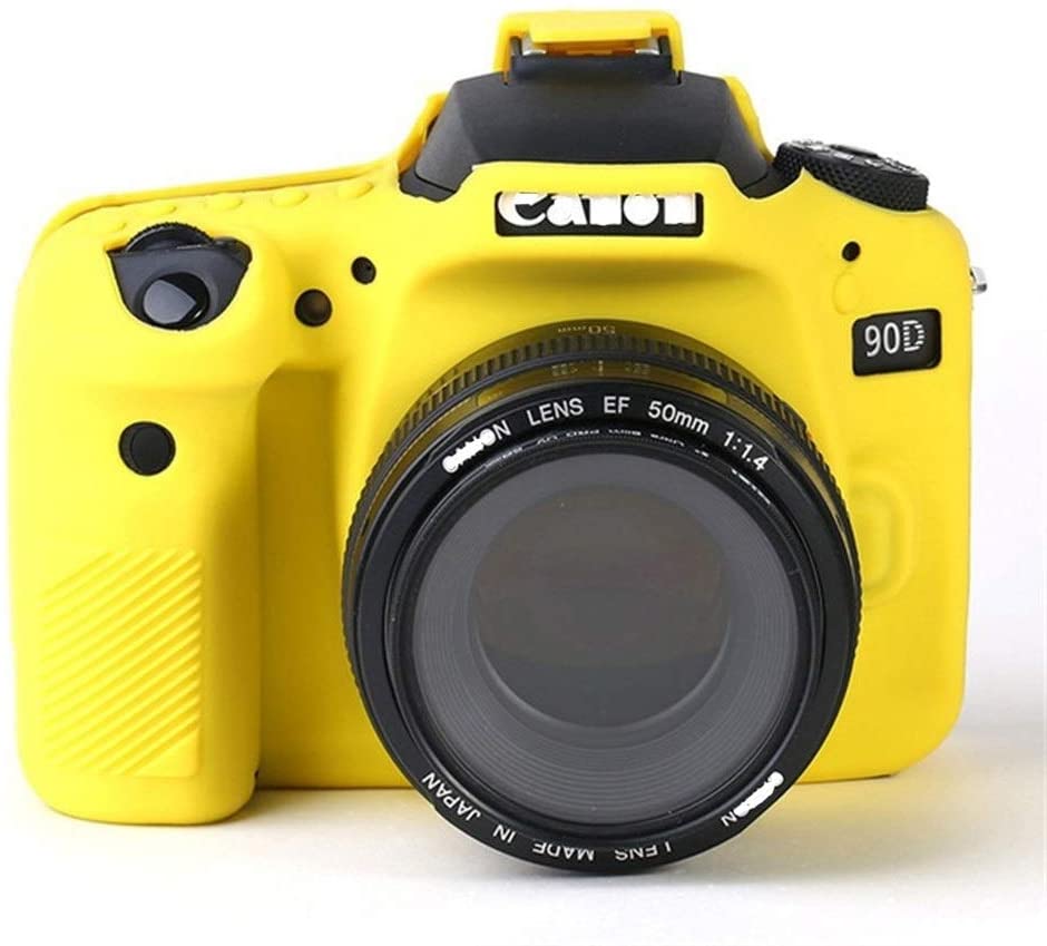 B08SCBQTJC Soft Rubber Silicone Camera Case fit for Canon 90D Camera, Protective Body Cover (Color : Yellow)