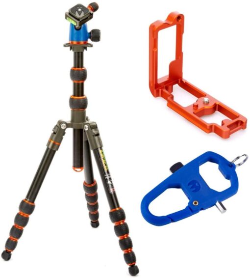 B08GTZ23QZ 3 Legged Thing Punks Corey Mag Alloy Tripod Kit w/AirHed Neo, Zelda L-Bracket, Multi-Tool Bundle (3 Items)