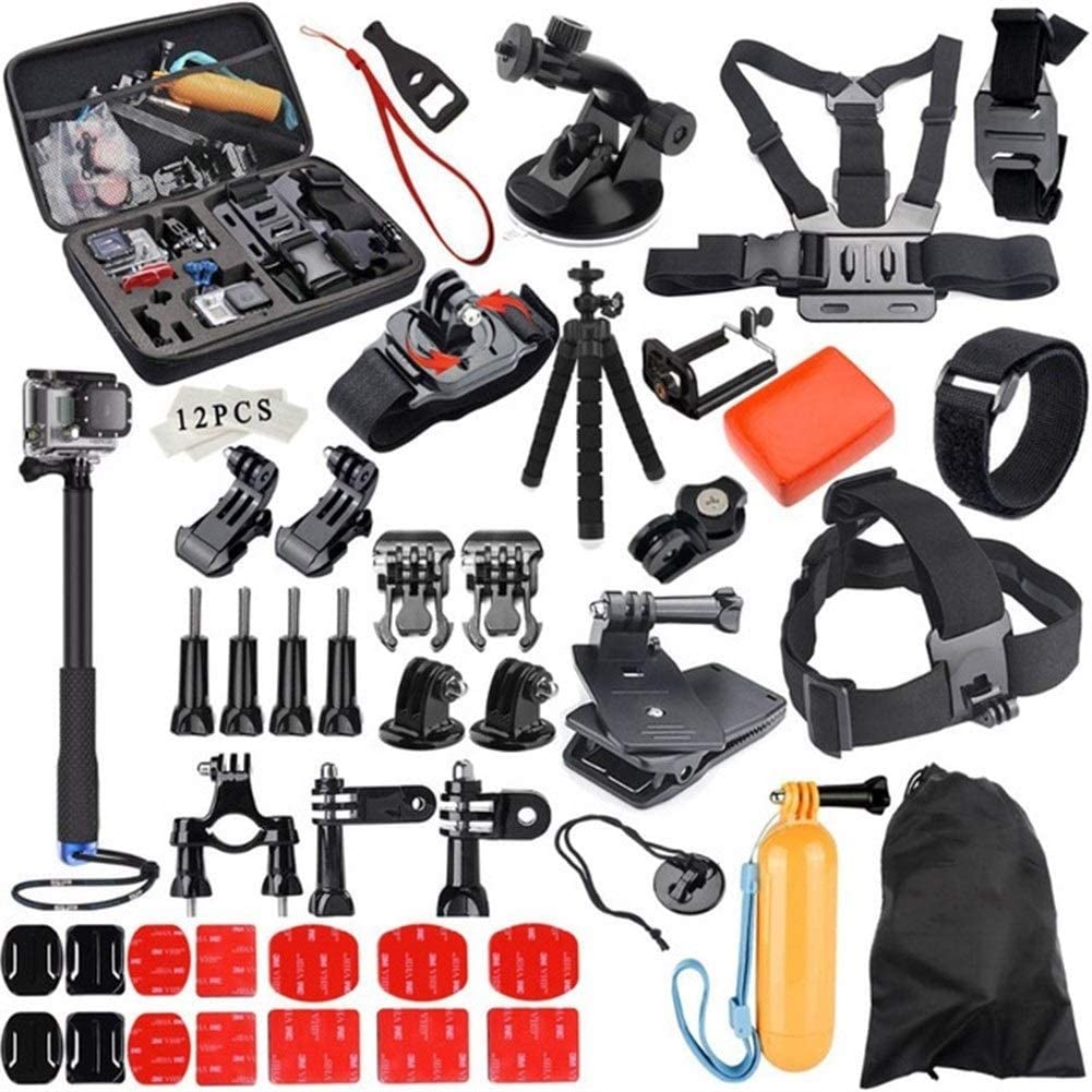 B08R1KM88W XUSUYUNCHUANG Action Video Cameras Accessory Set for Gopro Hero 8/7/5/6/4/3+3 for H9R F60R W9R Yi 4K SJ4000 SJ6 SJ7 with Head Strap Floating Stick (Colour : SPT Lkit01)