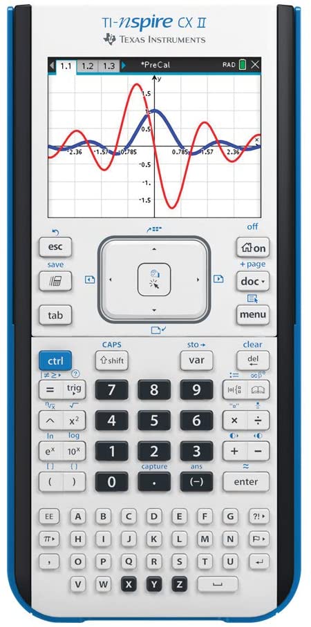 B07SDG5719 Texas Instruments TI-Nspire CX II Color Graphing Calculator with Student Software (PC/Mac)
