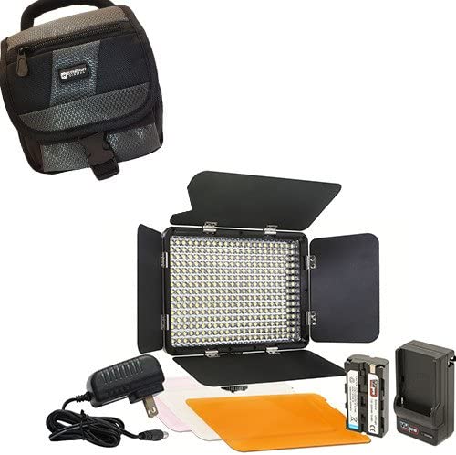 B01DWKQ4A4 Fujifilm Finepix A200 Digital Camera Lighting Vidpro Ultra-Slim LED-330X Professional Video and Photo LED Light Kit-with SDC-27 Case