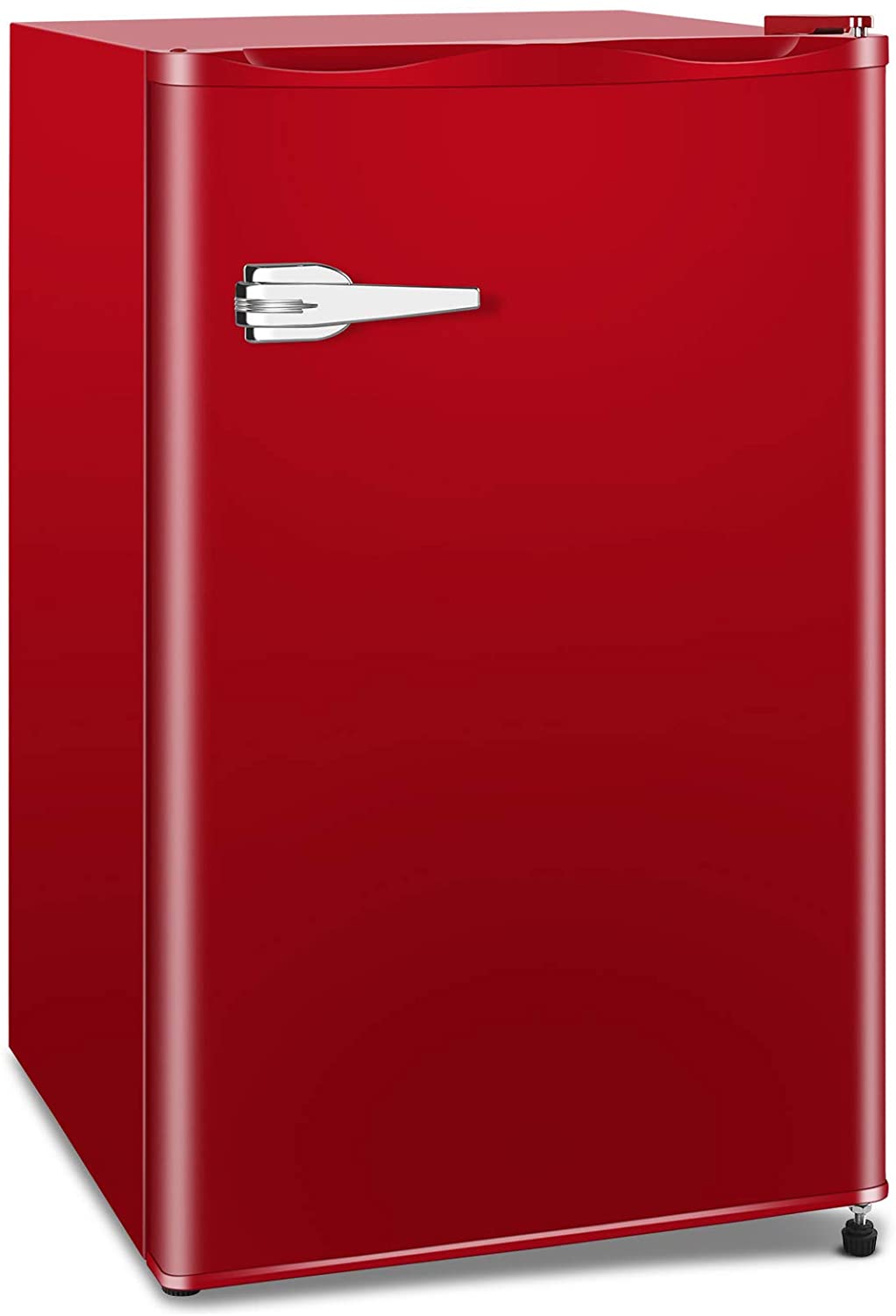 B08P7F6JD3 2.3 Cu.ft Compact Upright Freezer, Mini Freezer with Single Door and Removable Shelves, Freestanding Freezer for Apartment,Home,Office,Dormitory, Black (Red, 2.3 Cu.ft)