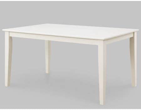 B07HN53775 Better Homes and Gardens Bankston Rectangle 6-Person Dining Table, 58.5" L x 35.5" W x 30" H (White)