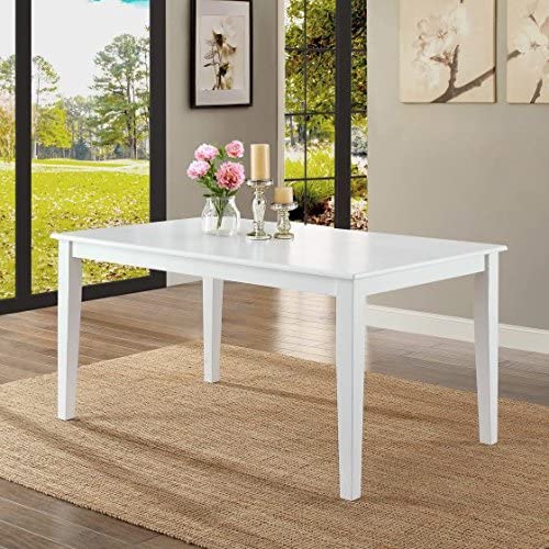 B07BV49SFX Better Homes and Gardens Bankston Dining Table, (1, White)