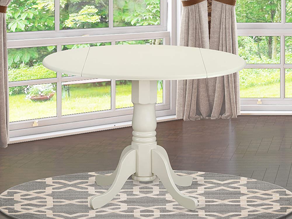 B00TV47AA4 DLT-WHI-TP Round Table with 29" Drop Leaves