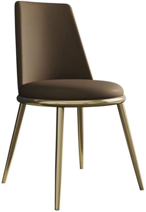 B0894M9YSR ZLQ Dining Chairs Dining Chairs, Modern Simple Kitchen Living Room Backrest Chairs PU Cushion Seat Chair with Painted Carbon Steel Frame and Non-Slip Mat (Color : C)