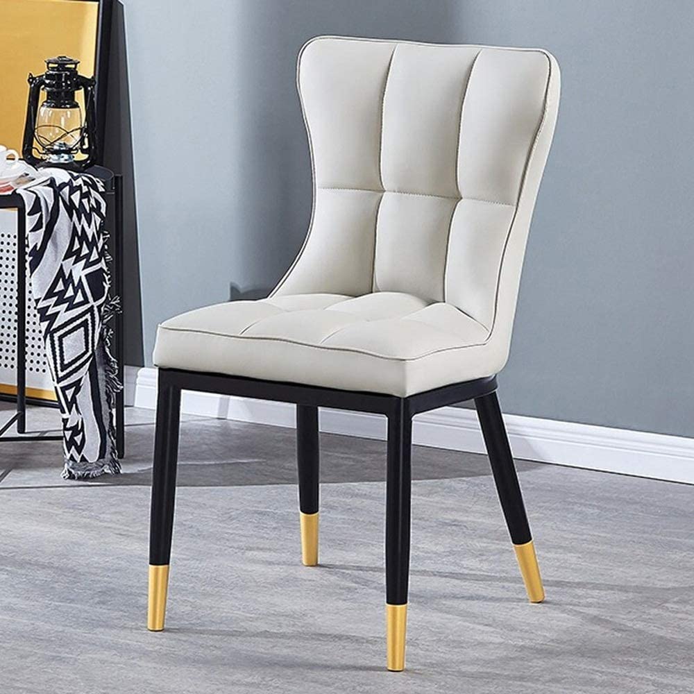 B083FCTYVV GEQWE Dining Chairs Computer Chair Home Furniture Bar Chair Modern Nordic Restaurant Chair for Kitchen Dining Room (Color : Beige, Size : 46x56x88cm)
