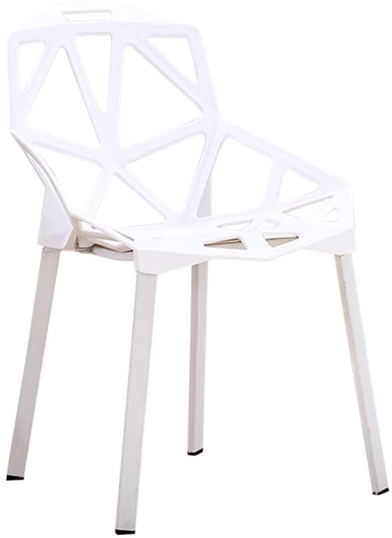 B07YQG31ZL Creative Personality Plastic Dining Chair with Back for Kitchen, Dining, Bedroom, Living Room,Tea Shop