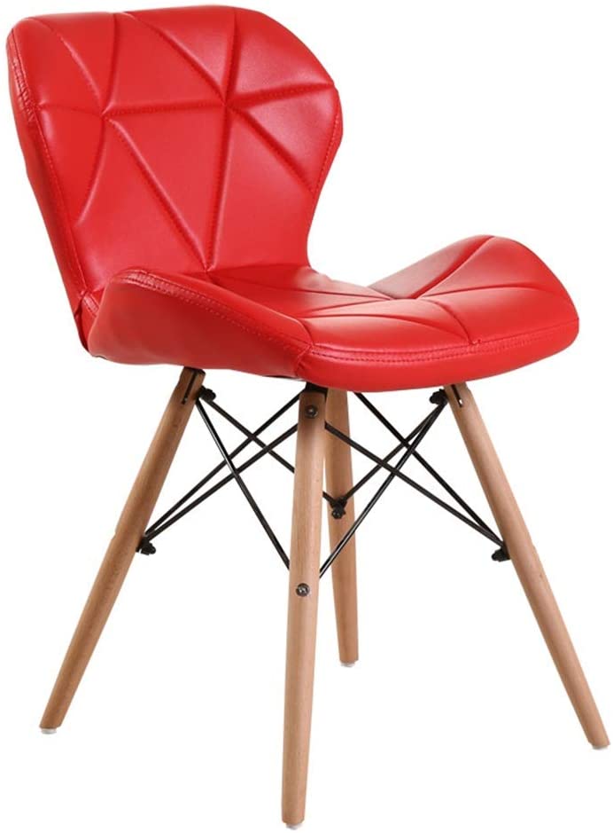 B083FKYYCL ROBDAE Dining Chair Modern Style Dining Chair Mid Century for Kitchen Dining Side Chairs Set of 4 for Kitchen Dining Room (Color : Red, Size : 49x40x72cm)