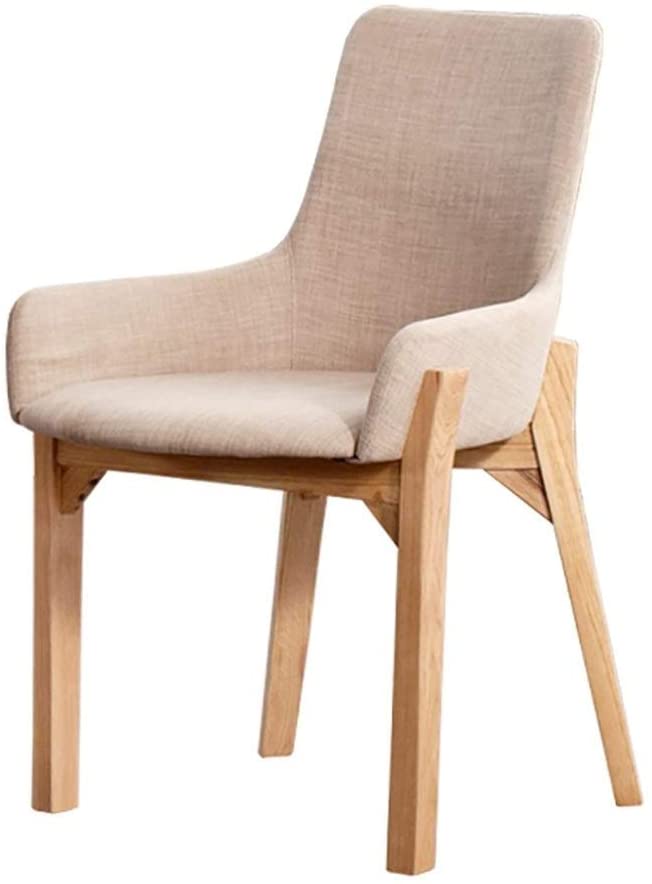 B08B5N22RP GEQWE Dining Chairs Nordic Style Solid Wood Dining Chair Solo Chair Chair Single Chair for Kitchen Dining Room (Color : Beige, Size : 43cm x 43cm x 79.5cm)