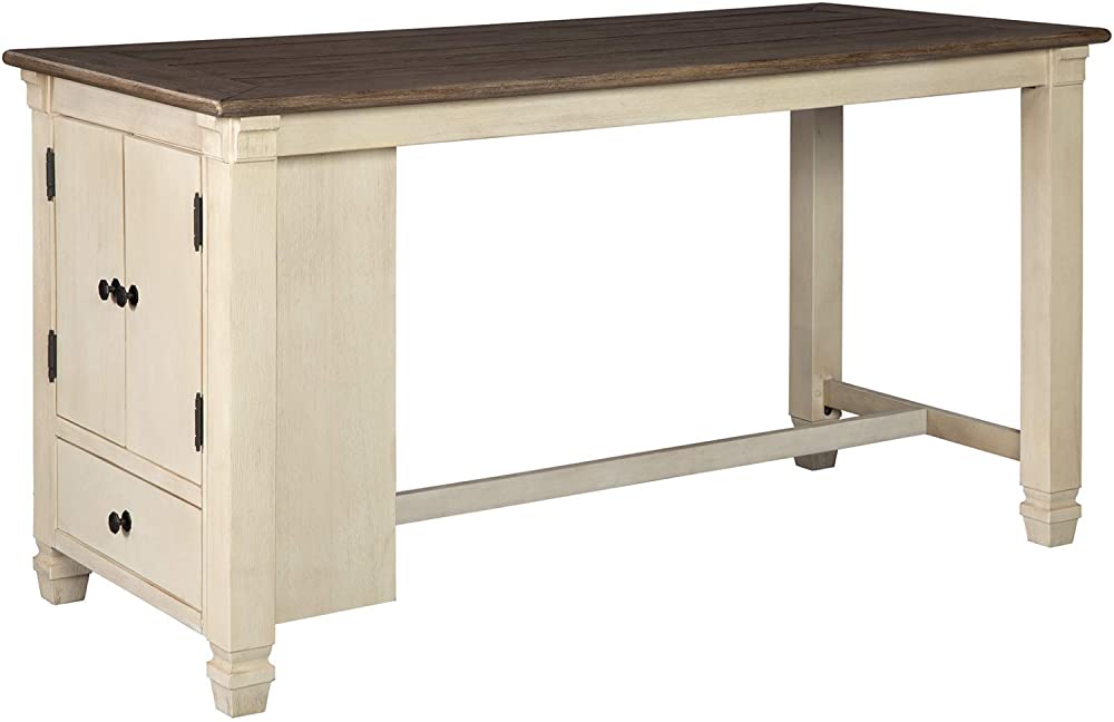B07QXTB1R7 Signature Design by Ashley Bolanburg Counter Height Dining Room Table, Two-tone