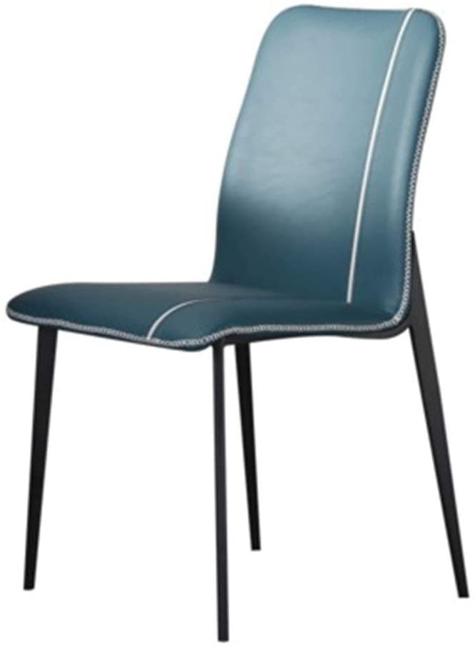 B08BY8C6RP Dining Chair Dining Chair Hotel Chair Comfortable Backrest Leather Dining Chair for Living Room and Dining Room for Kitchen Dining Room (Color : Blue, Size : 44x41x89cm)