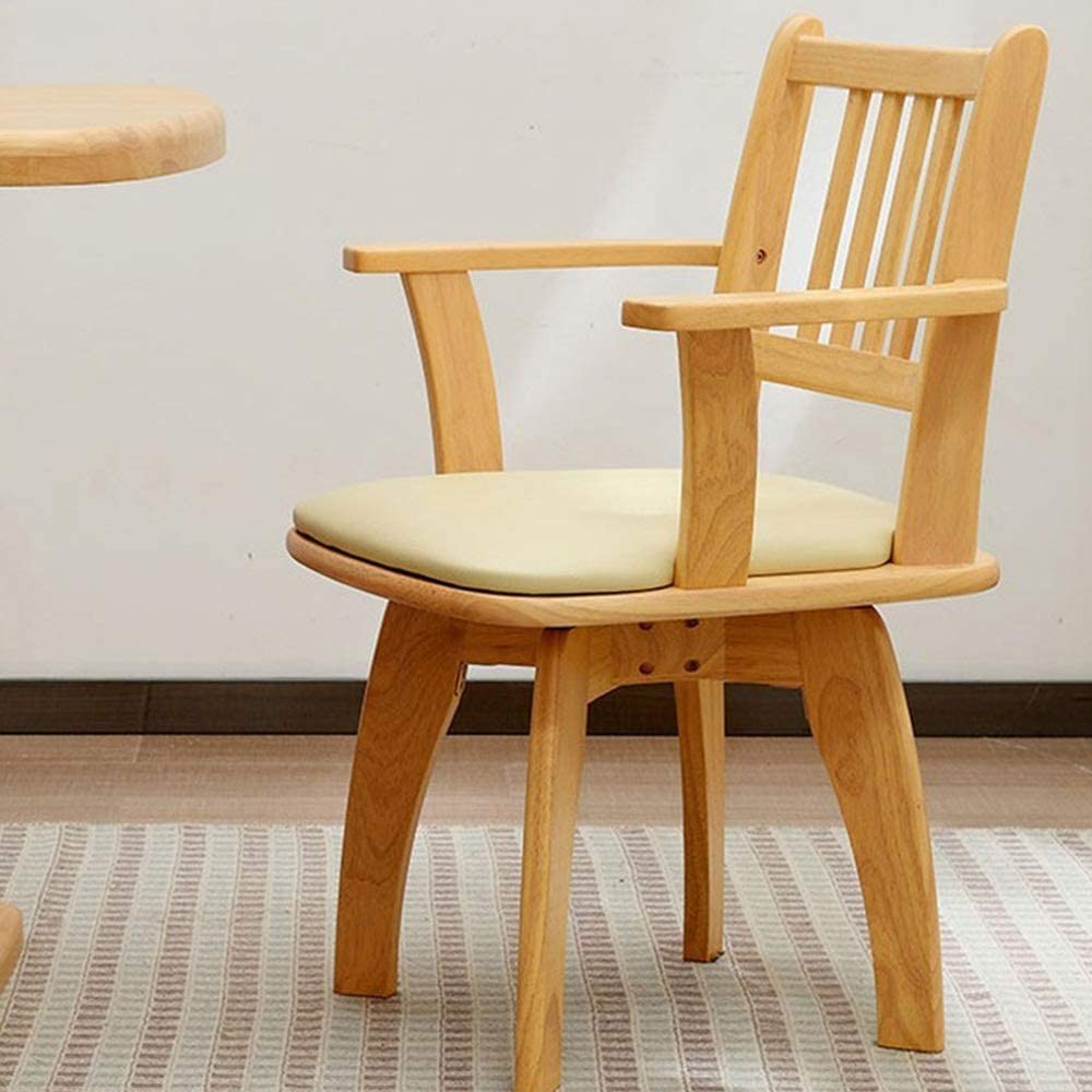 B0834QFZYQ Dining Chairs Wooden Chair Backrest Chair Leisure Chair Computer Chair Dining Chair Free-Spinning Chair for Guest Chairs for Kitchen Dining Room (Color : Beige, Size : 59x52x79cm)