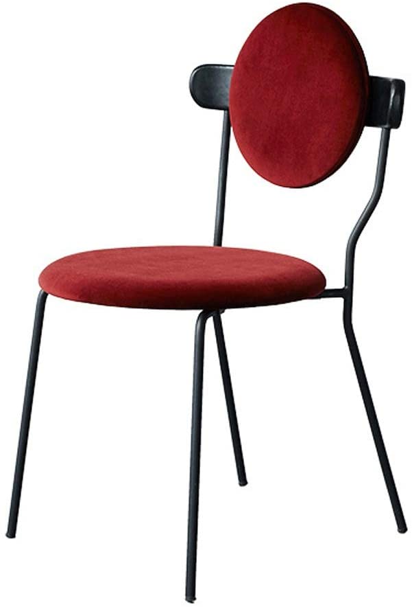 B083BKNH92 GEQWE Dining Chairs Mid Century Modern Simple Retro Velvet Fabric Leisure Upholstered Dining Chairs Side Chairs for Kitchen Dining Room (Color : Wine red, Size : Free Size)