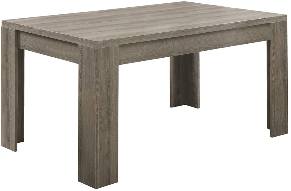 B00FHXGHW0 Monarch Specialties , Dining Table, Dark Taupe Reclaimed-Look ,60"L
