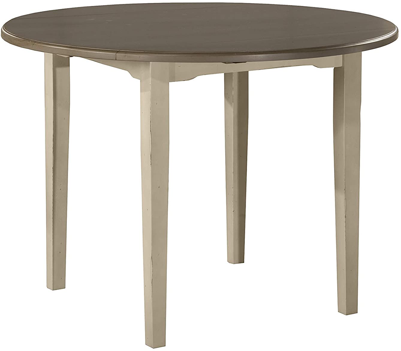 B075YTSDN4 Hillsdale Furniture Hillsdale Clarion Round Drop Leaf, Distressed Gray/Sea White Dining Table
