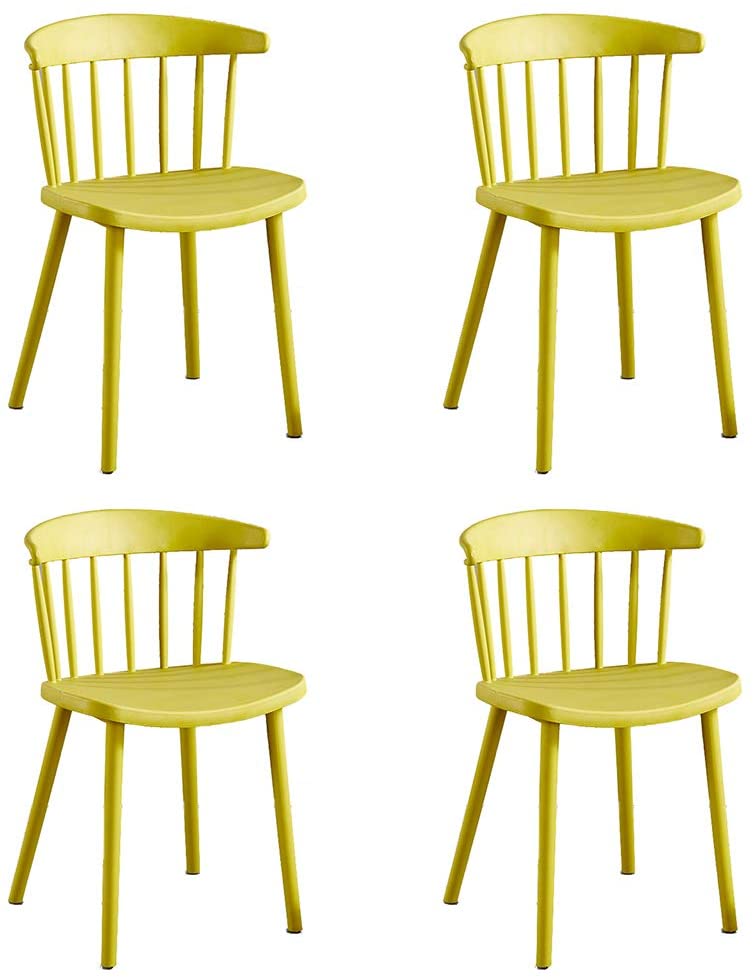 B08D8SRGTN Set of 4 Kitchen Chair Dining Chairs Side Chair Living Room Chair - Home and Business - for Restaurant Bedroom Cafe Waiting Area Reception Room (9 Colors)