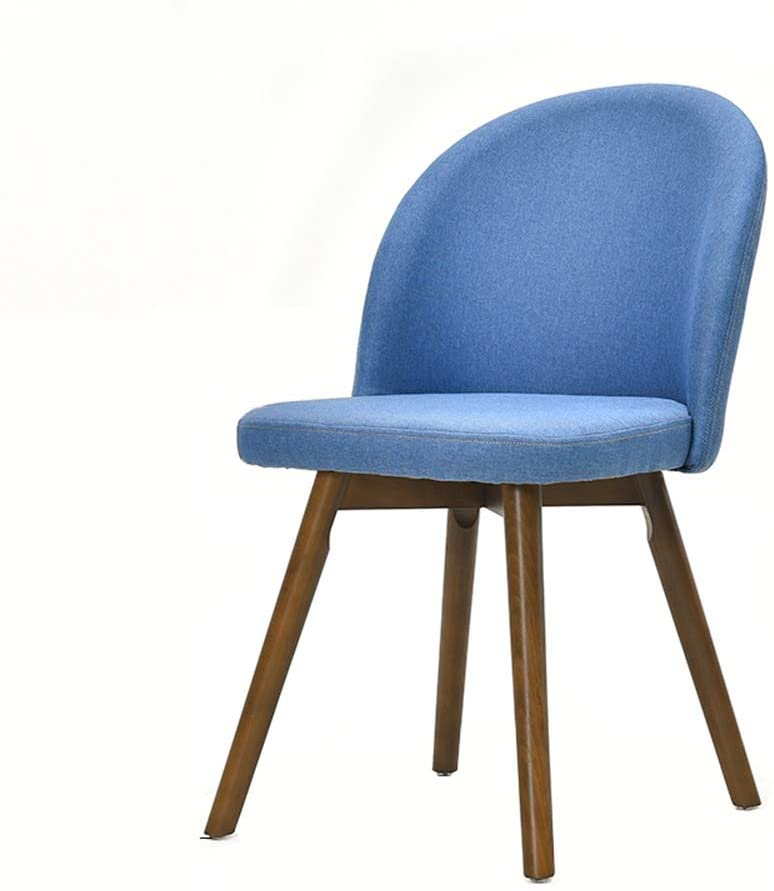 B085TM82Z9 ZCFC Dining Chair Dining Chairs, Kitchen Living Room Lounge Leisure Chairs Mid Century Modern Leisure Side Chair Silent Anti-Slip Mat Beech Wood Legs Lounge Chairs (Color : Blue)