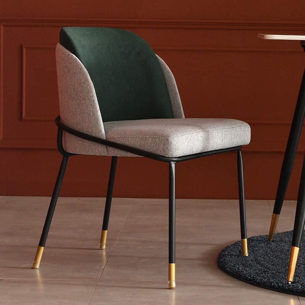 B083FHPFN3 ROBDAE Dining Chair Leather Chair Dining Chair Nordic Modern Lounge Chair Coffee Chair Suitable Home Hotel Restaurant for Kitchen Dining Room (Color : Green, Size : 55x55x78cm)