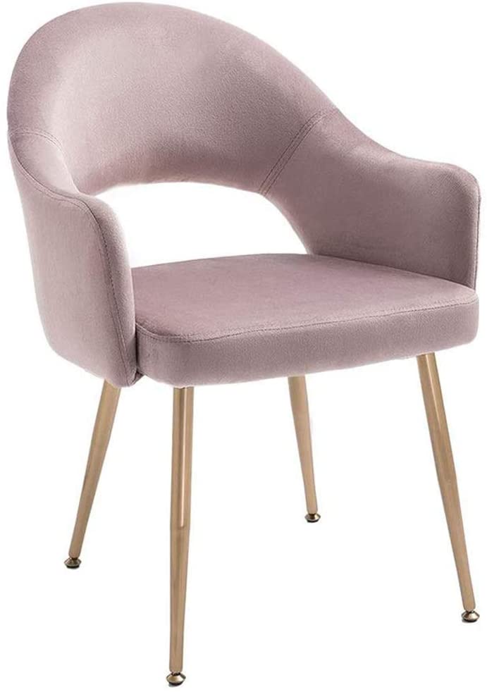 B08H7FTWRK Fabric Seat Dining Chair Accent Furniture Side Chair,Dining Chairs with Solid Painting Steel Leg for Kitchen Dining Room Bedroom Leisure Chair-A