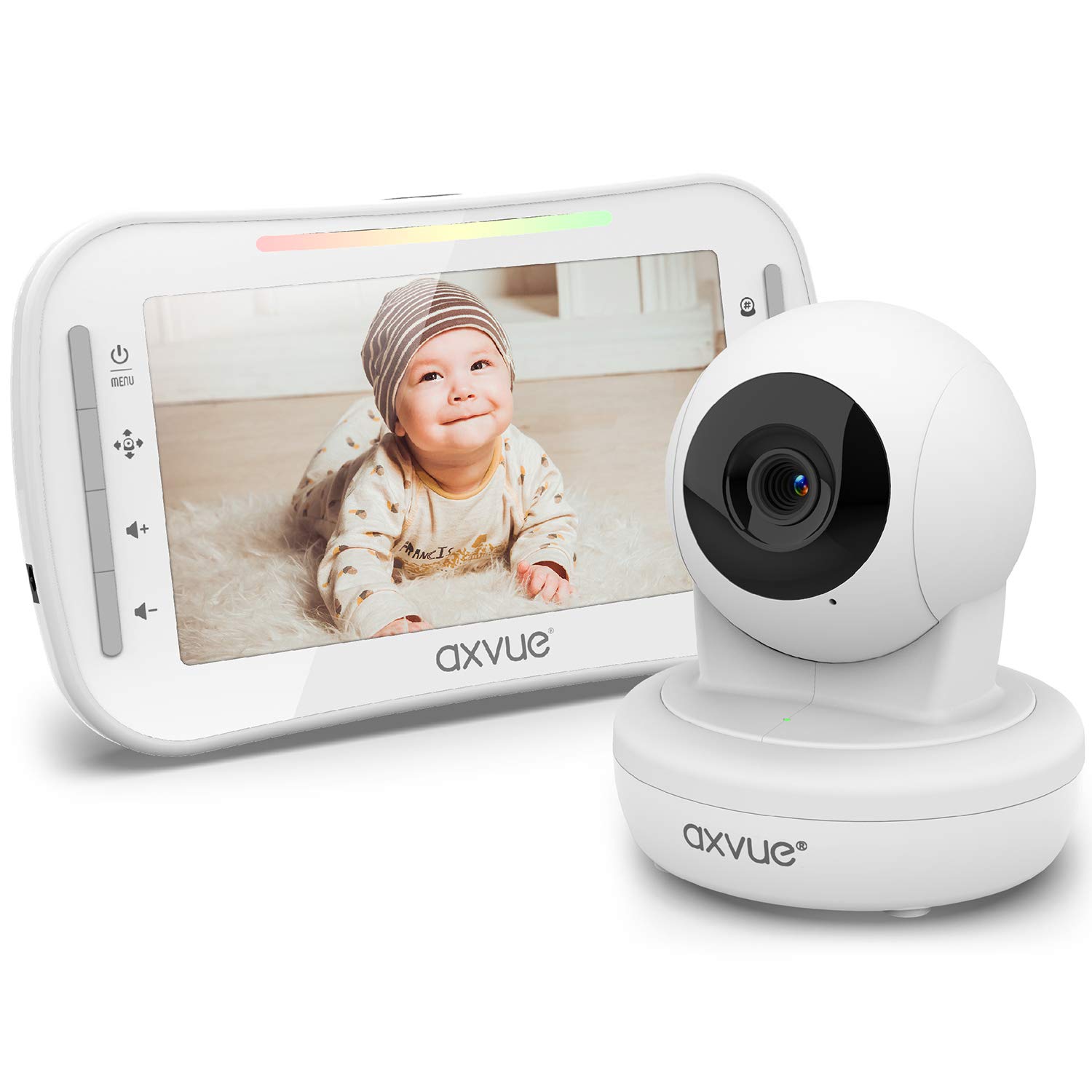 B08GS9D6F6 Video Baby Monitor, 4.3" High Resolution Display, Auto Day/Night Cam, 18-Hour Battery Life, 1000ft Range, 2-Way Communication, Secure Privacy Wireless Technology