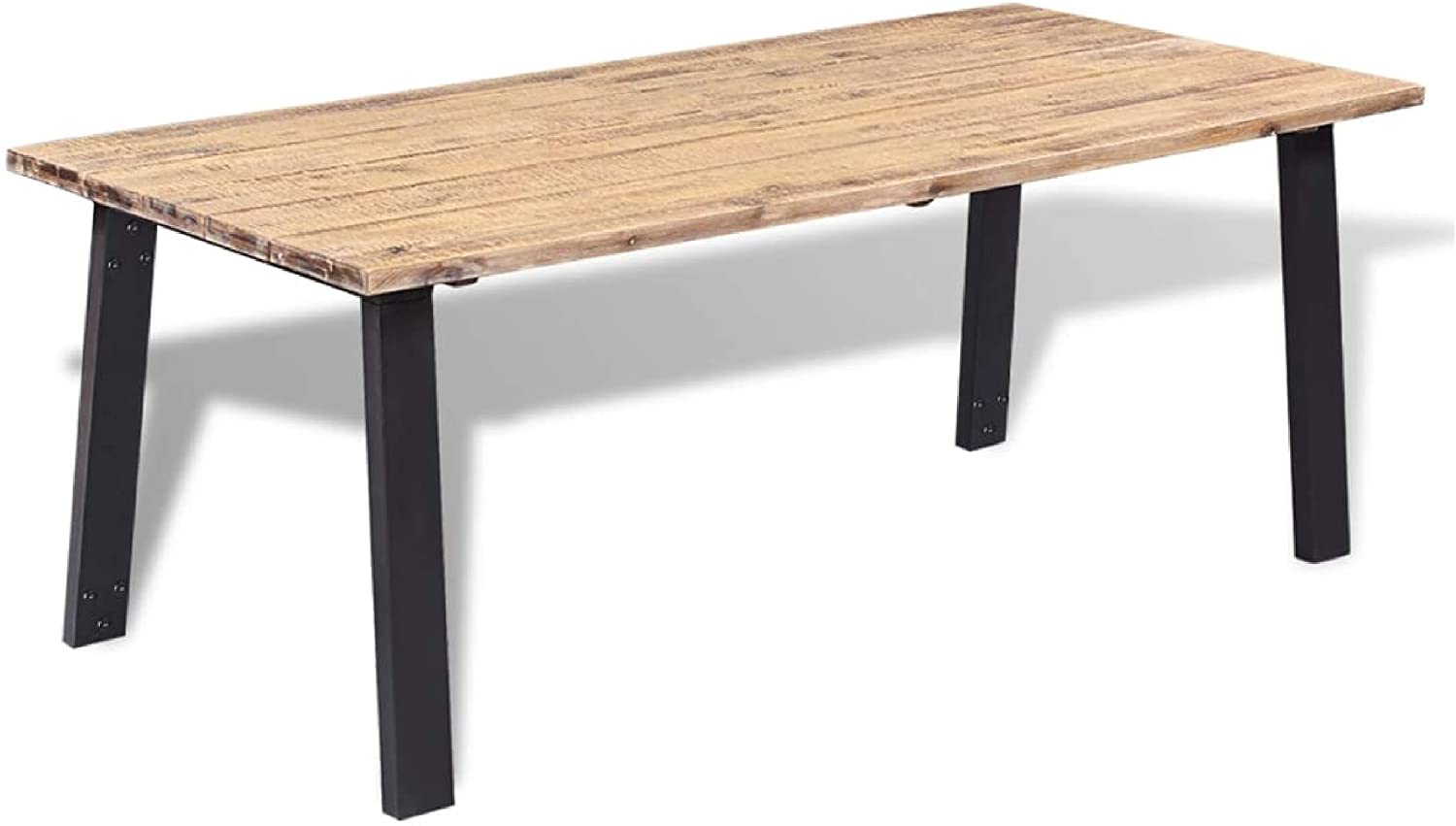 B08DM6QHX7 Kitchen & Dining Room Table, Dining Table Solid Acacia Wood 66.9"x35.4"