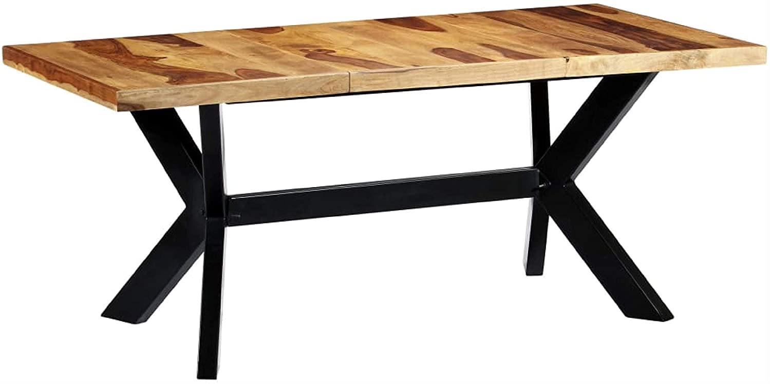 B08RX4VQ61 Kitchen & Dining Room Table, Dining Table 70.9"x35.4"x29.5" Solid Sheesham Wood