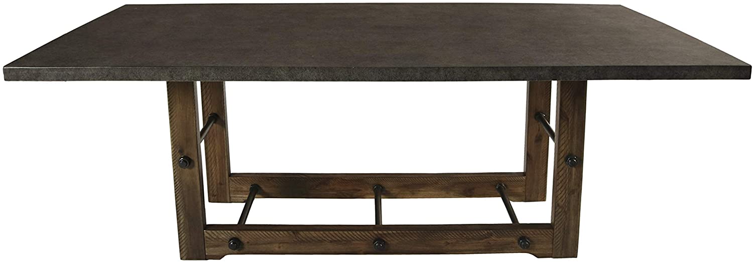 B07NSVB292 New Classic Furniture Canton Dining Table, Distressed