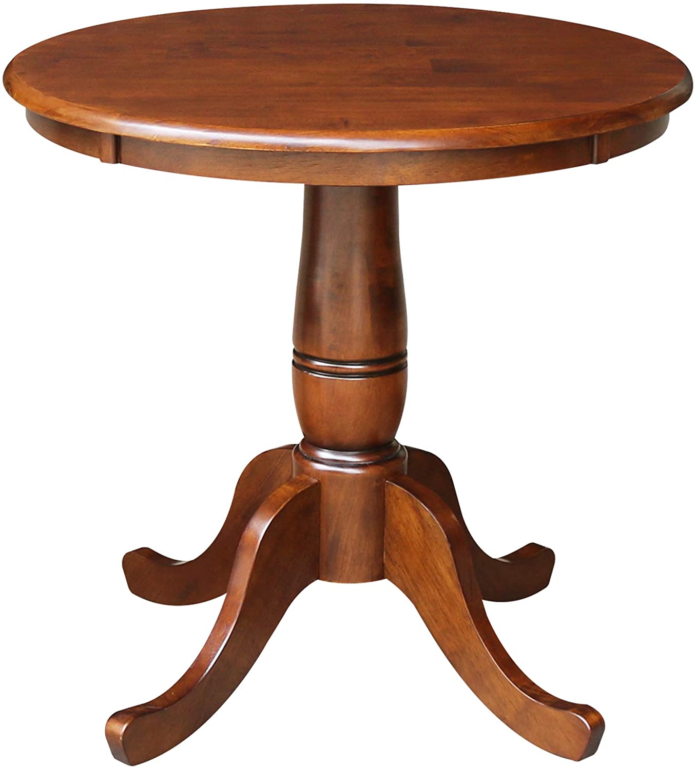 B00LPYP4B0 International Concepts 30-Inch Round Pedestal Dining Table, Espresso
