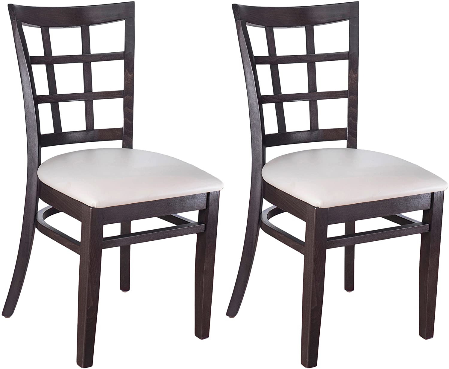 B01N09M9EP Beechwood Mountain BSD-17S-W Solid Beech Wood Side Chairs in Walnut for Kitchen & Dining, Set of 2, NA