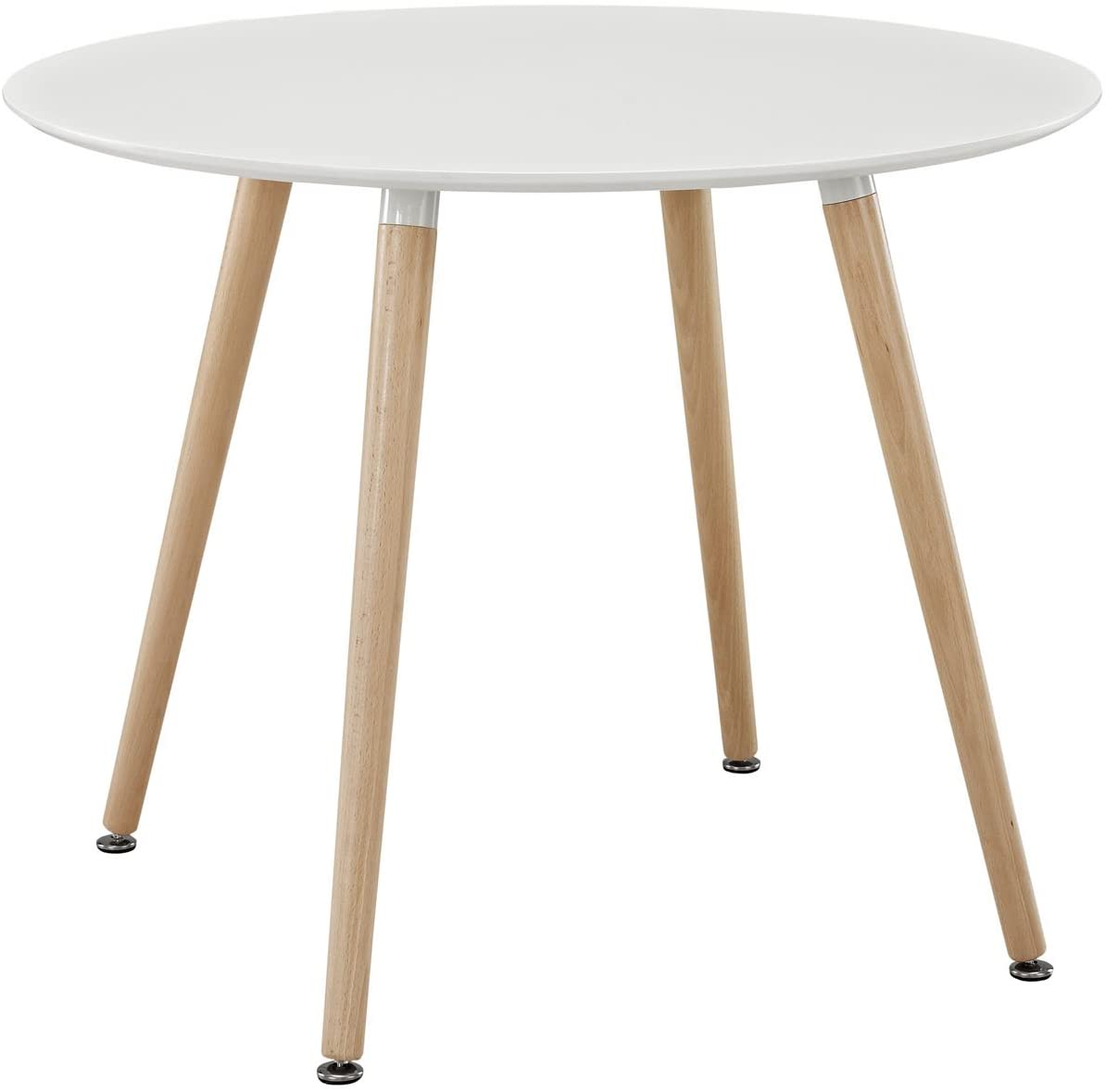 B00I52XIDQ Modway Track 36" Contemporary Modern Round Kitchen and Dining Room Table in White