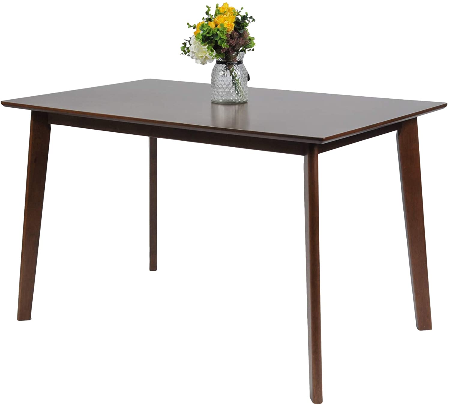 B07Q1C3616 LUCKYERMORE Dining Room Table Rectangle Modern Mid Century Home Furniture Kitchen Restaurant Wood Table