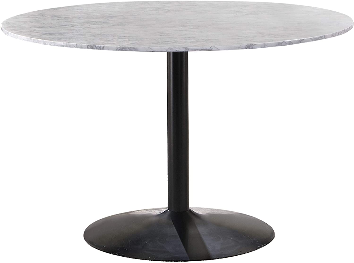 B08G3SMKD8 Coaster Home Furnishings Bartole Round White and Matte Black Dining Table