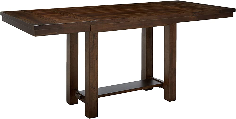 B075F4XBYG Signature Design by Ashley Moriville Counter Height Dining Room Extension Table, Grayish Brown