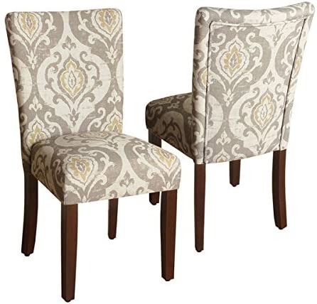 B01HYN9ZRE HomePop Modern Neutral Color Pallette Parson Upholstered Dining Chair, Set of 2