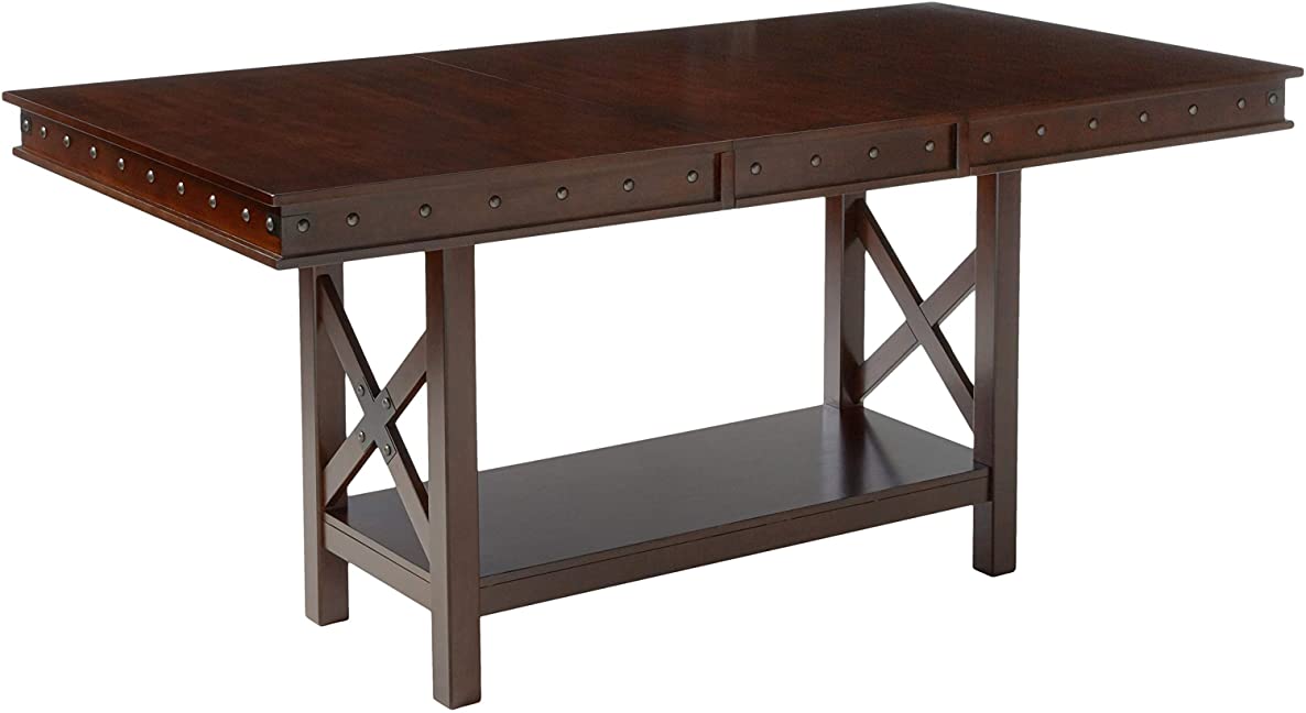 B075F318FF Signature Design by Ashley Collenburg Counter Height Dining Room Extension Table, Dark Brown